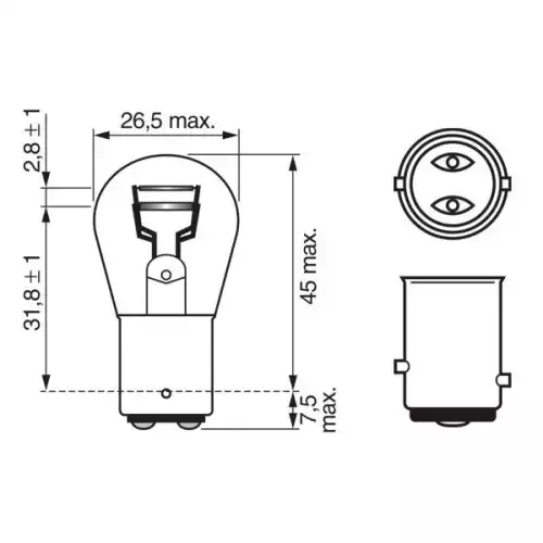 BOSCH Ampül Eco 12 V 1016 P21/5W 1987302814