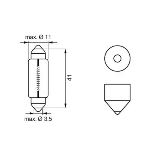 BOSCH Ampül 12V Sof. 10W Sv858 1987301014