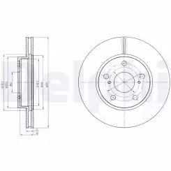 DELPHI Ön Fren Diski Havalı 275 5 BG4232