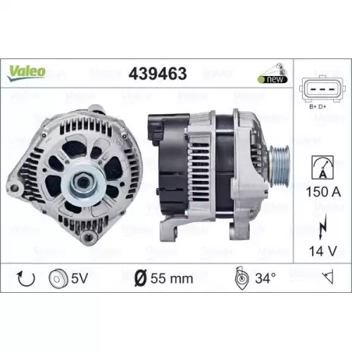 VALEO Alternatör Şarj Dinamosu 150A 439463