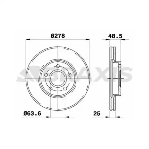 BRAXIS Ön Fren Diski AE0022