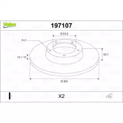 VALEO Arka Fren Diski Takım 197107