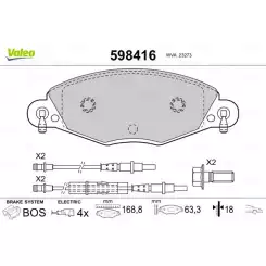 VALEO Ön Fren Balatası Tk 598416