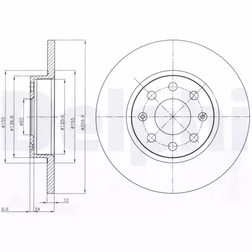 DELPHI Ön Fren Diski 257Mm BG4155