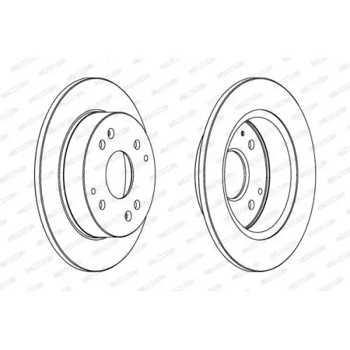 FERODO Arka Fren Diski Düz (260 4) DDF565