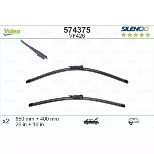 VALEO Silecek Süpürgesi Seti Yeni Tip 650 400mm 574375