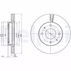 DELPHI Ön Fren Diski Havalı Karbonlu 266 4 BG4537C