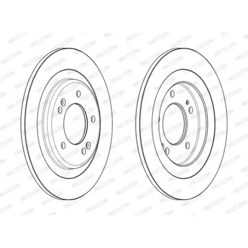 FERODO Arka Fren Diski Düz (Karbonlu) (284 5) DDF2482C