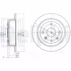 DELPHI Arka Fren Diski Düz 258mm Takım BG4091