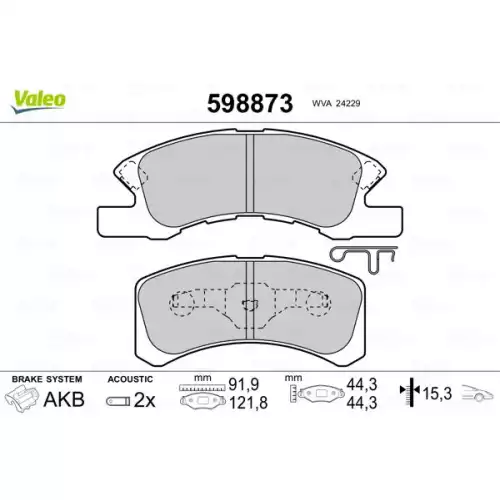 VALEO Ön Fren Balatası 598873