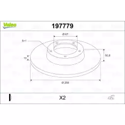 VALEO Arka Fren Diski Takım 197779