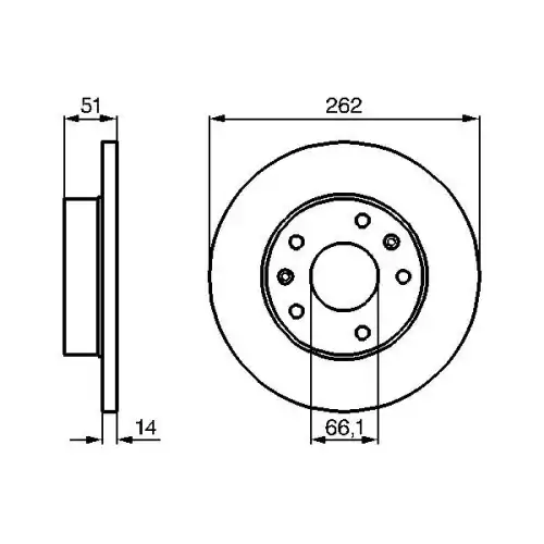 BOSCH Ön Fren Diski Düz 0986478991