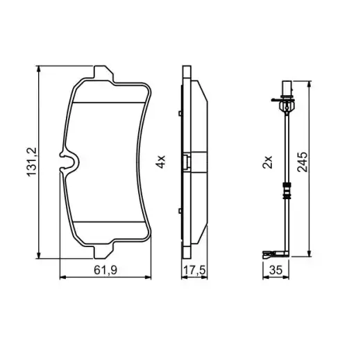 BOSCH Arka Fren Balatası Tk 0986494842