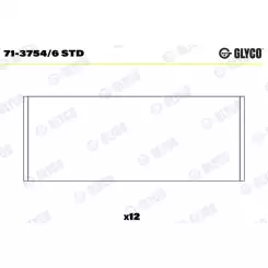 GLYCO Kol Yatak Std 71-3754/6 STD