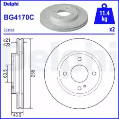 DELPHI Ön Fren Diski 258Mm BG4170C