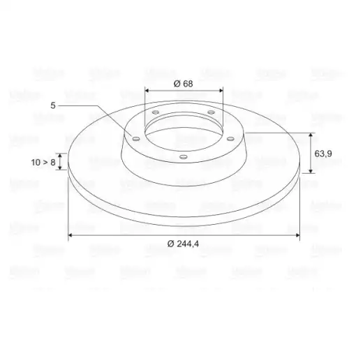 VALEO Arka Fren Diski Adet 186294