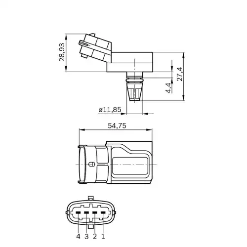 BOSCH Manifold Basınç Sensörü 0281002573