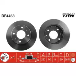 TRW Arka Fren Diski DF4463