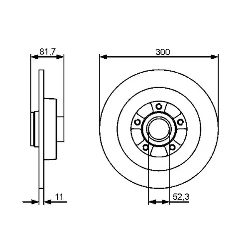 BOSCH Arka Fren Diski Adet 0986479446