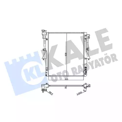 KALE Motor Su Radyatörü 16Mm 355070