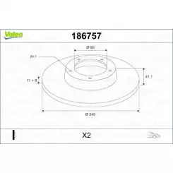 VALEO Ön Fren Diski Düz 186757