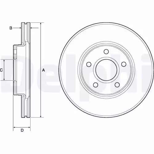 DELPHI Ön Fren Diski Havalı 278 Mm BG3868