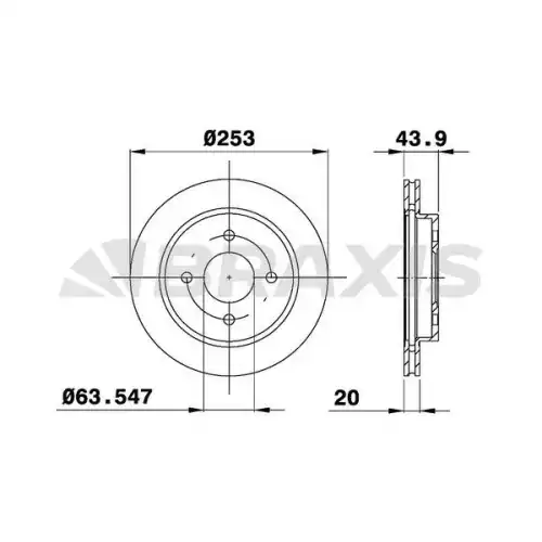 BRAXIS Arka Fren Diski Havalı AE0232