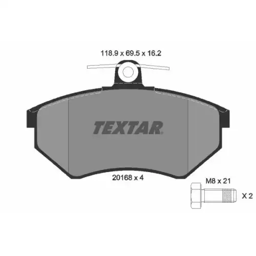 TEXTAR Ön Fren Balatası Tk Fişsiz 2016801