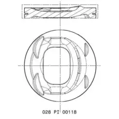 MAHLE Piston+Segman 76.50mm 028PI00118000