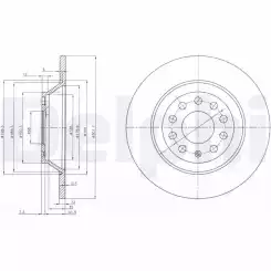 DELPHI Arka Fren Diski Dolu Ø302 5 Bıjon BG3956