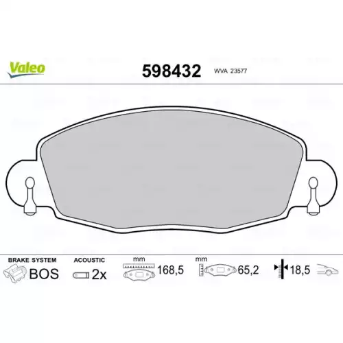 VALEO Ön Fren Balatası Tk 598432