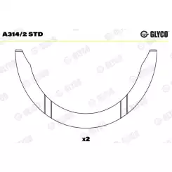 GLYCO Krank Mil Gezi Ay Yatak 2-Std A314/2 STD