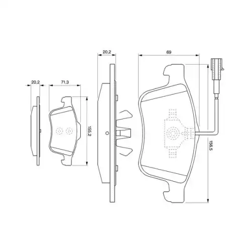 BOSCH Ön Fren Balatası Tk 0986494071