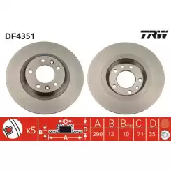 TRW Arka Fren Diski DF4351