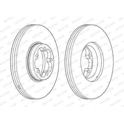 FERODO Ön Fren Diski Karbon Kaplamalı Ø308 5 Bijon DDF2468-1