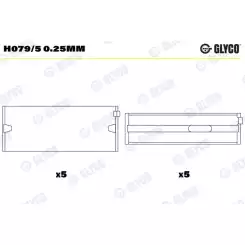 GLYCO Motor Ana Yatak H079/5 0.25MM