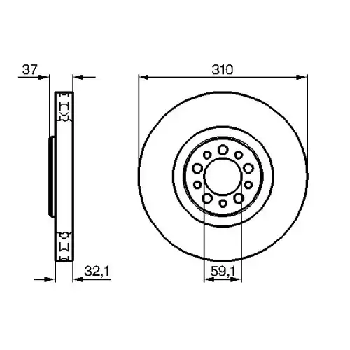 BOSCH Ön Fren Diski Havalı 310 MM 0986479168