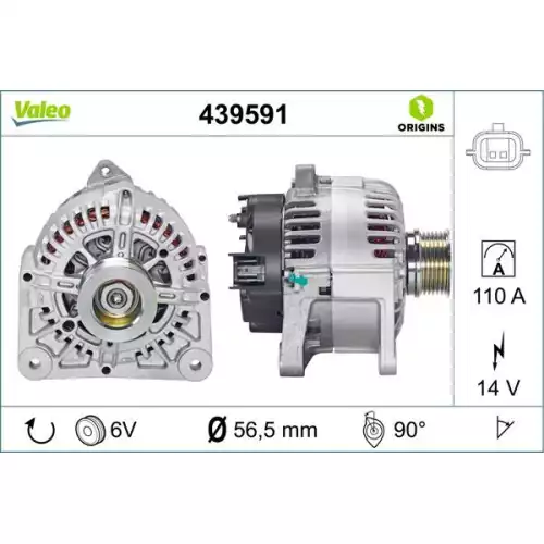 VALEO Alternatör 12 V 110A 439591