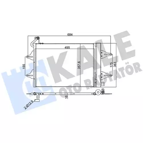 KALE Klima Radyatörü Kondanser 390700