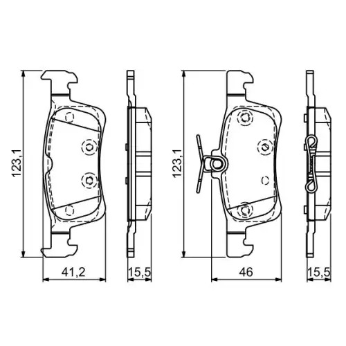 BOSCH Arka Fren Balatası Tk CAPI 249Mm 0986494715