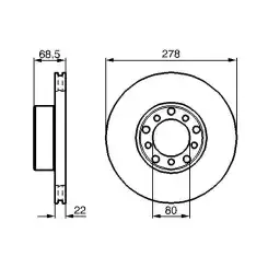 BOSCH Ön Fren Diski Havalı 278 MM 0986478061