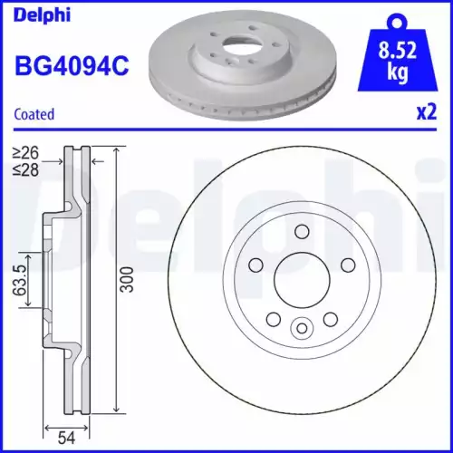 DELPHI Ön Fren Diski Takım BG4094C