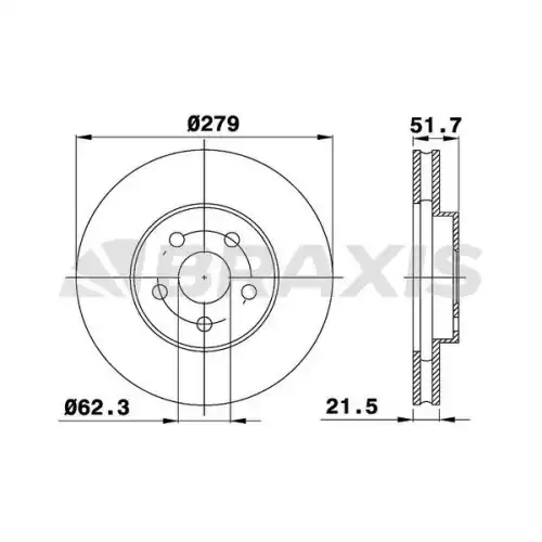 BRAXIS Ön Fren Diski AE0684
