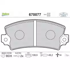 VALEO Ön Fren Balatası Tk 670077