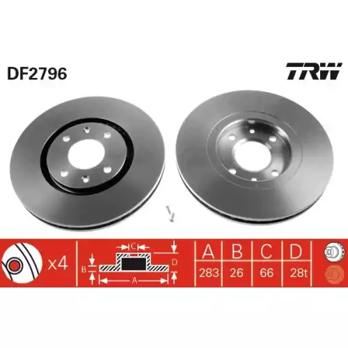 TRW Ön Fren Diski DF2796