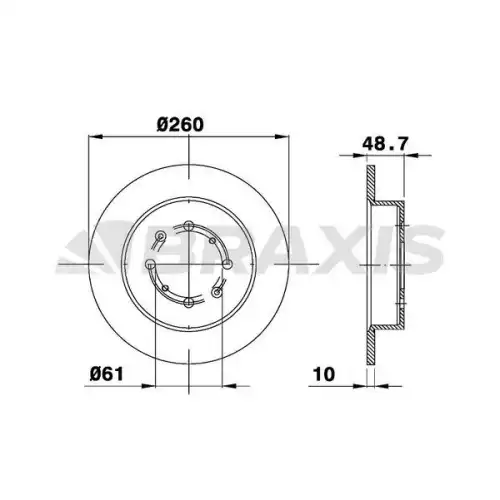 BRAXIS Arka Fren Diski Düz AE0562