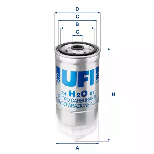 UFI Mazot Filtre 24.H2O.07