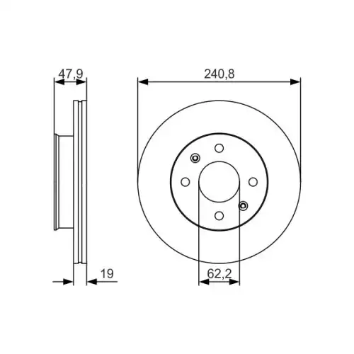 BOSCH Fren Diski Havalı Ön 241 4Mm 0986479S18