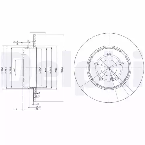 DELPHI Fren Diski Arka Takım BG3239C