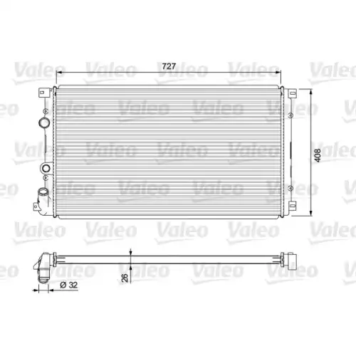 VALEO Motor Su Radyatörü 701725